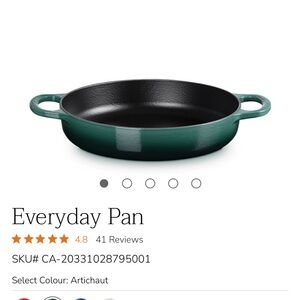New in box Le Creuset Everyday pan cast iron